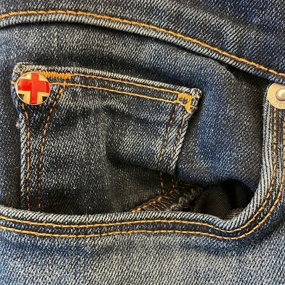 Sz32 Hudson Krista Super Skinny Ankle Denim in a dark wash BGLO colour VGUC - Picture 9 of 14